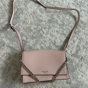 Kate Spade Blush Crossbody Bag with Chain Strap